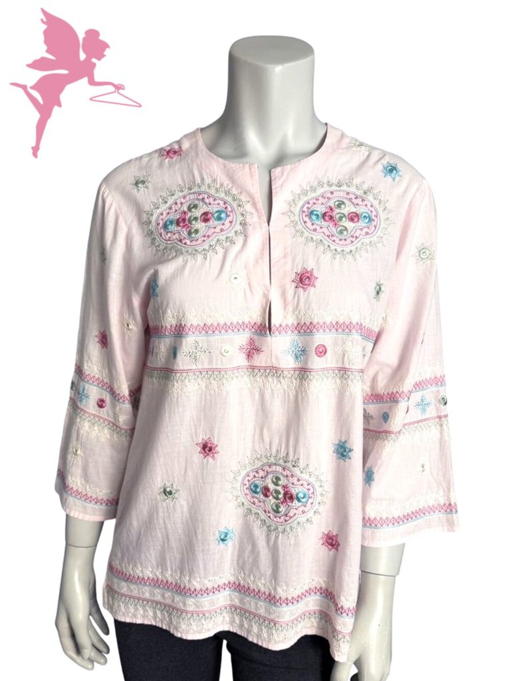 CJ Laing Boho Embroidered Cotton Tunic - Picture 2 of 7
